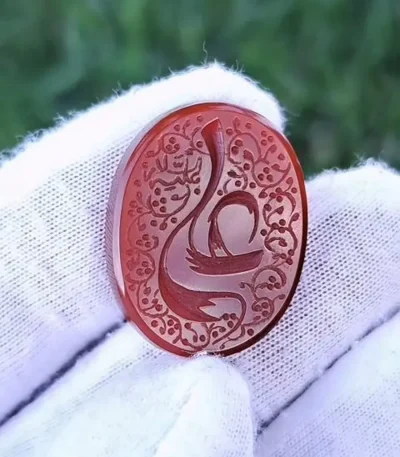 نگین عقیق سرخ یمنی