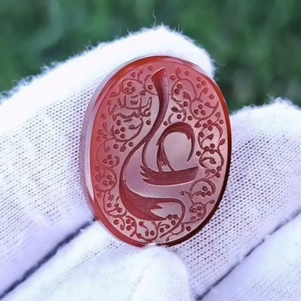 نگین عقیق سرخ یمنی