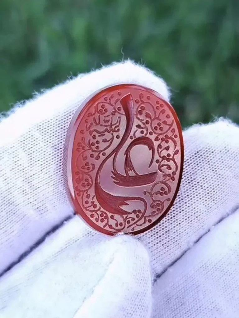نگین عقیق سرخ یمنی